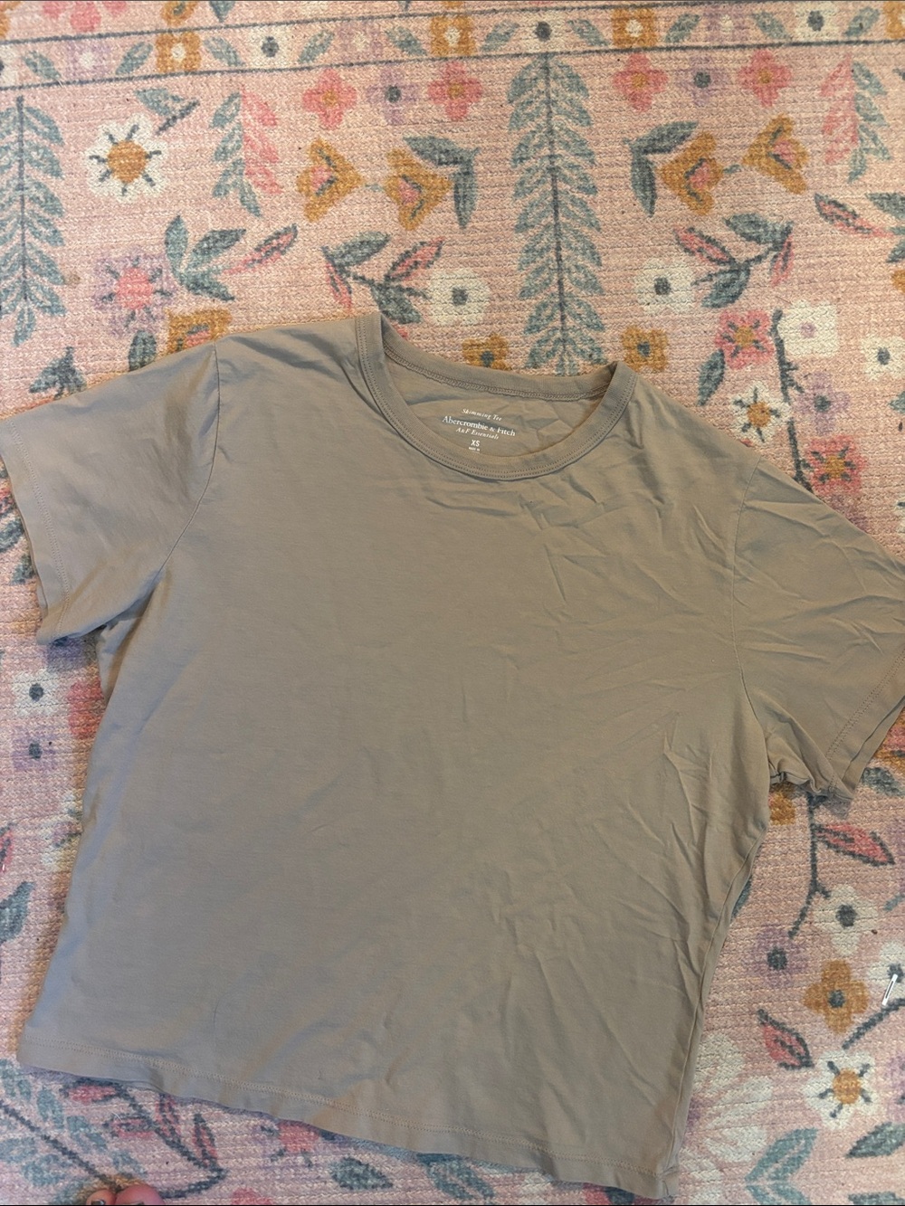 Abercrombie & Fitch “skimming tee” in Light Taupe